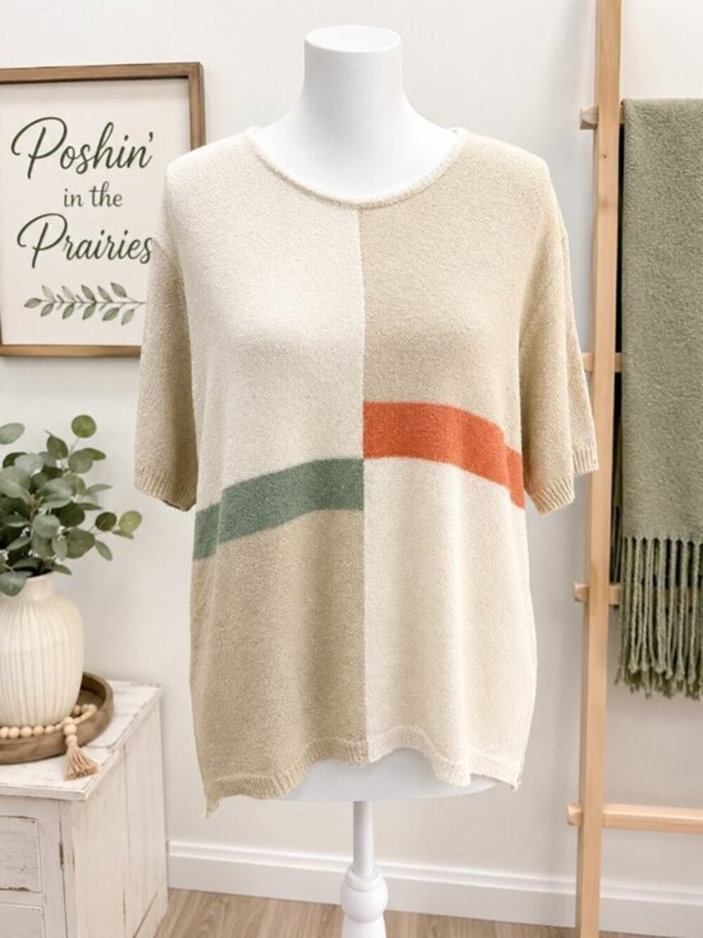 4 for $25 🤍 Basic Editions Plus Color Block Sweater | 26W 🤍